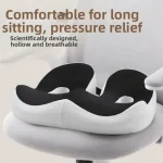 Coussin de siège ergonomique pour hémorroïdes, coussin de chaise de bureau antidérapant à rebond lent, réglable et confortable, pour siège de voiture, sédentaire