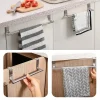 porte serviettes suspendu acier inoxydable brossé antirouille anticorrosion gain place sans perçage crochets plats installation facile cuisine salle bain