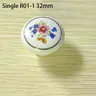 Boutons d'armoire fleur rurale poignée de porte en… – vue 6