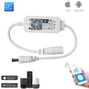 LED contrôleur WiFi intelligent DC 12 V 24 V variateur MAGIC APP télécommande vocale gradation pour COB 2835 bande lumineuse LED monochrome LED contrôleur WiFi intelligent DC 12 V 24 V variateur MAGIC APP télécommande vocale gradation pour COB 2835 bande lumineuse LED monochrome