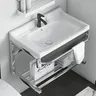 Lavabo mural Simple en porcelaine blanche – vue 4