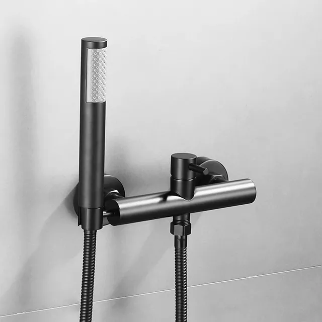 Ensemble de robinets de douche de salle de bains en or… – vue 6