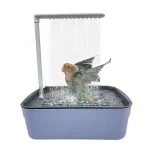Baignoire automatique pour perroquet avec douche, bain d&rsquo;eau de cowculation pour animaux de compagnie, accessoires pour perruche
