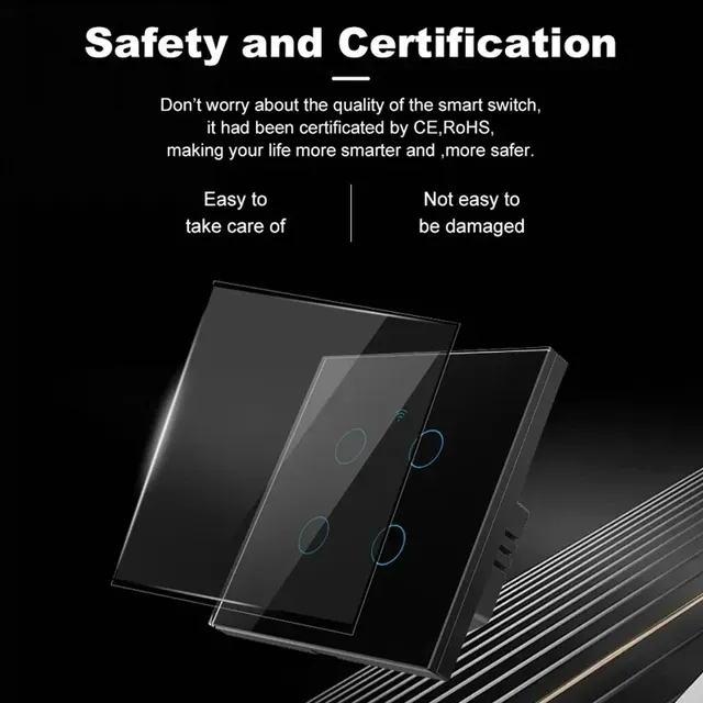 Interrupteur tactile mural Wifi intelligent – vue 6