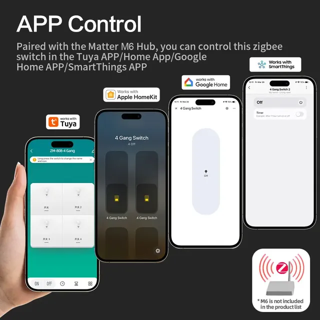 Commutateur intelligent Zigbee US AU Type bouton… – vue 6