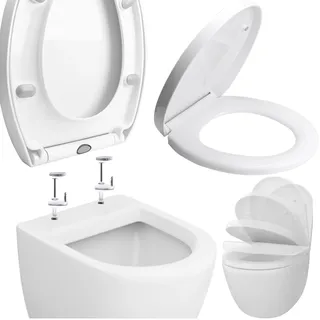 Sièges de toilette blancs avec couvercle de charnières à fermeture lente