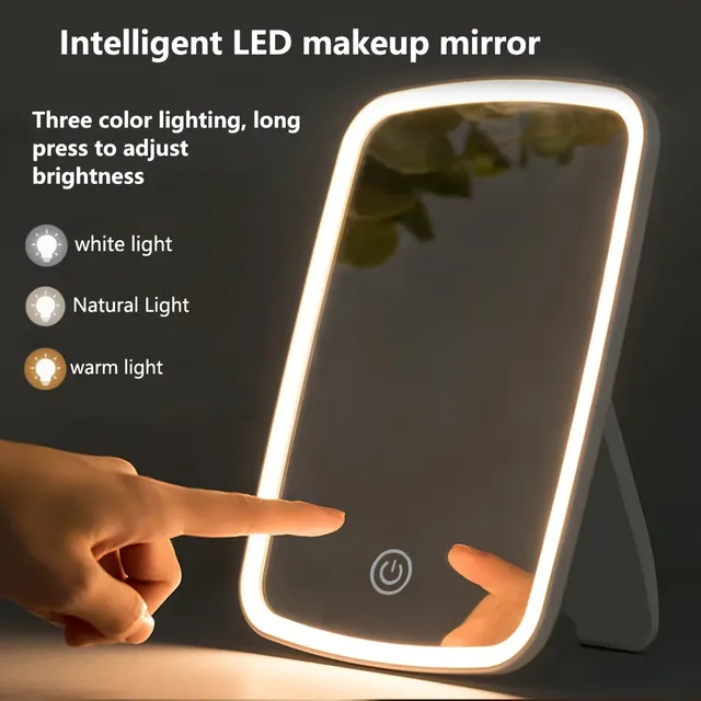 Miroir de maquillage LED avec capteur tactile – vue 3
