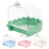 Calopsitte bain d&rsquo;oiseaux, bol de bain pour oiseaux, livres multifonctions, accessoires pour animaux de compagnie, baignoire transparente pour oiseaux, mangeoire pour animaux de compagnie