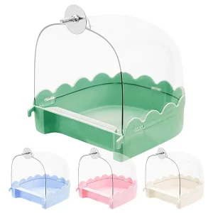 Calopsitte bain d’oiseaux, bol de bain pour oiseaux, livres multifonctions, accessoires pour animaux de compagnie, baignoire transparente pour oiseaux, mangeoire pour animaux de compagnie Calopsitte bain d’oiseaux, bol de bain pour oiseaux, livres multifonctions, accessoires pour animaux de compagnie, baignoire transparente pour oiseaux, mangeoire pour animaux de compagnie