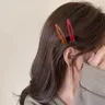 Pince cheveux ovale feuille saule alliage acétate… – vue 1