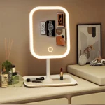 Niche moderne bureau vanité miroir 3 couleurs lumière LED maquillage miroir tactile miroir femmes chambre Dressing miroir