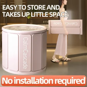Baignoire pliable portable à isolation forte, aucune installation requise, idéale pour la maison et la piscine, polyvalente pour les trempages glacés et chauds Baignoire pliable portable à isolation forte, aucune installation requise, idéale pour la maison et la piscine, polyvalente pour les trempages glacés et chauds