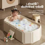 Baignoire d&rsquo;été pliante en Pvc pour bébé de 0 à 5 ans, grande taille, baignoire pour nouveau-né, rangement Portable, sans Installation