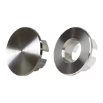 couvercle décoratif trou débordement acier inoxydable plastique argent rond 30mm ouverture 22mm 24mm étanchéité anti fuite installation emboîtable