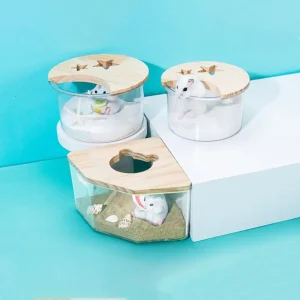 Baignoire transparente Anti-fuite pour Hamster, avec couvercle, ours doré, toilettes en forme d’étoile et de lune, boîte de bain de sable pour Hamster Baignoire transparente Anti-fuite pour Hamster, avec couvercle, ours doré, toilettes en forme d’étoile et de lune, boîte de bain de sable pour Hamster