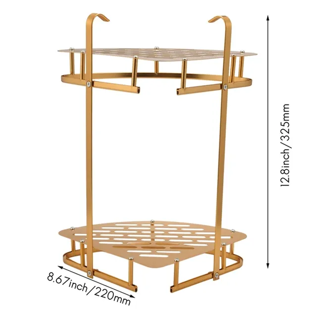 Étagère murale dorée pour salle de bain – vue 6