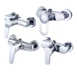 Ensemble de vannes de centre commercial en laiton avec pommeau de douche et interrupteur GNE, robinet d&rsquo;eau chaude et froide, bain