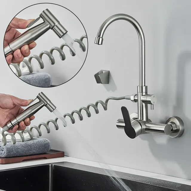 Shinesia robinet d'évier de cuisine en Nickel brossé – vue 4