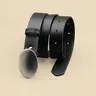 Ceinture femme fine noire similicuir lisse boucle ovale… – vue 5