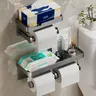 Porte papier toilette mural double tablette rangement… – vue 2