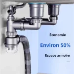 Ensemble d&rsquo;Installation de Proximité d&rsquo;Évier de Cuisine, Bassin à Légumes, Accessoires de Descente, Tuyau d&rsquo;Égout, Scullery, Tuyau de Piscine, Essentiels d&rsquo;Amélioration de l&rsquo;Habitat