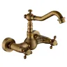 Robinet mural laiton antique brossé vintage double… – vue 4