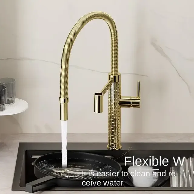 Robinet extractible motif concave convexe gravé luxueux… – vue 6