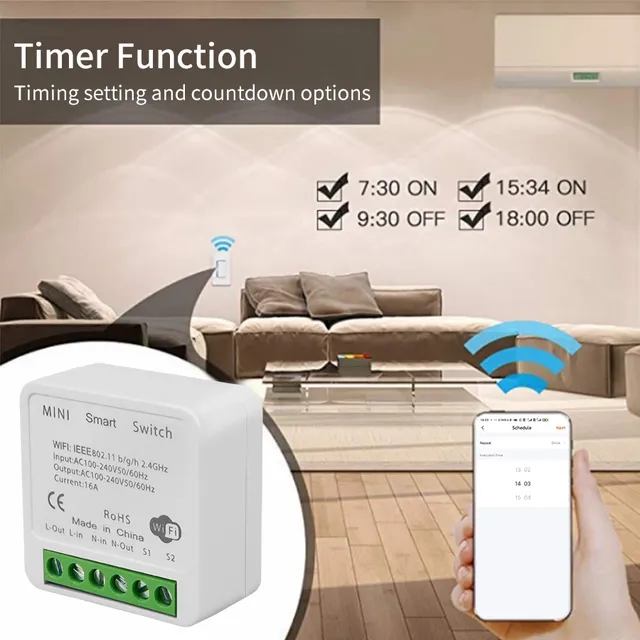 16A 20A Tuya WiFi commutateur intelligent contrôle… – vue 4