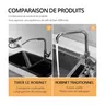 Robinet de cuisine mélangeur d'évier en métal à canon – vue 5