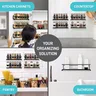 Paquet de 4 étagères à épices murales en acier inoxydable – vue 2