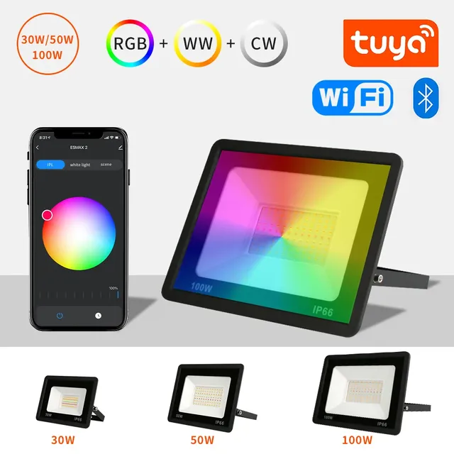 LED RGB projecteur réflecteur intelligent 30W 50W 100W…