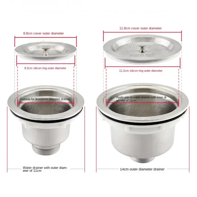 Bouchon évier cuisine universel inoxydable inox 304… – vue 4