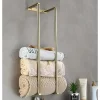 2025 nouveau porte-serviettes de bain pour serviettes roulées support de rangement mural pour serviettes Organization de salle de bain rangement de serviettes en acier inoxydable