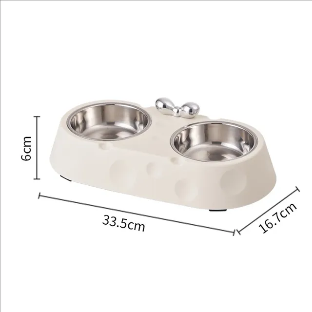Double bol en acier inoxydable pour chien – vue 6