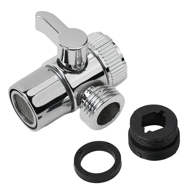 Déviateur robinet trois voies plastique chrome argenté… – vue 6
