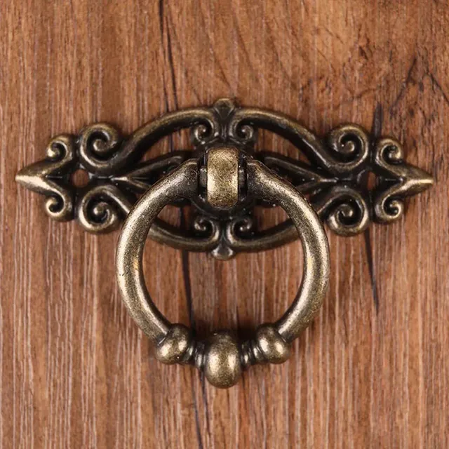 Poignée de porte d'armoire rétro en alliage Antique