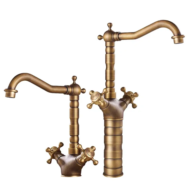 Robinets chromés pour centre commercial de cuisine antique – vue 2