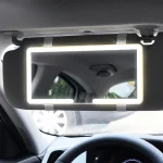 Miroir de courtoisie de voiture à LED, pare-soleil, 3 modes d&rsquo;éclairage, 60 gibles, miroir cosmétique aste, miroir de maquillage automatique