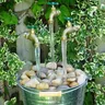 Fontaine robinet flottant illusion jet eau suspendu doré… – vue 4