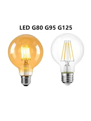 Ampoule LED à Filament Edison rétro marron doré G80 G95 G125 4W 6W 8W…