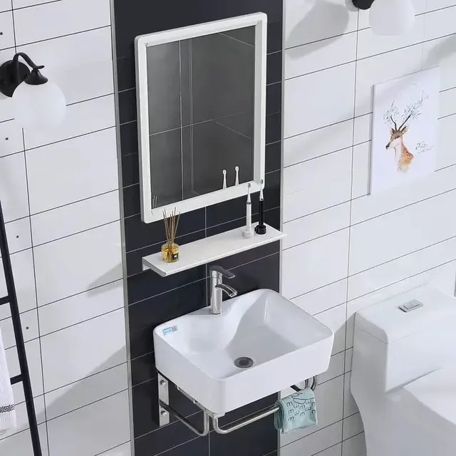 Lavabo à support en acier inoxydable – vue 4