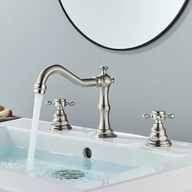 Robinet baignoire monté sur pont trois trous noir mat… – vue 5