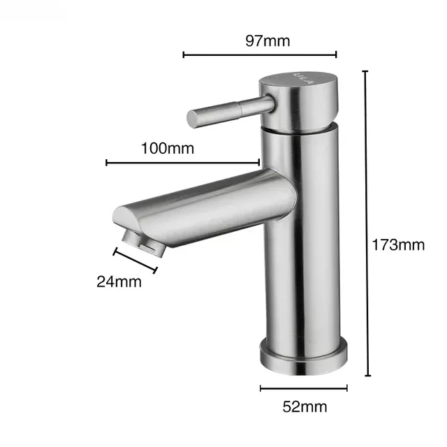 Robinet de lavabo de toilette 304 en acier inoxydable – vue 7