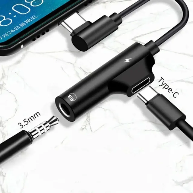 Adaptateur Type C adaptateur casque adaptateur Usb-C… – vue 3