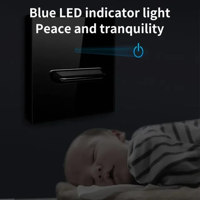 Panneau de verre mur interrupteur central LED rétro… – vue 3