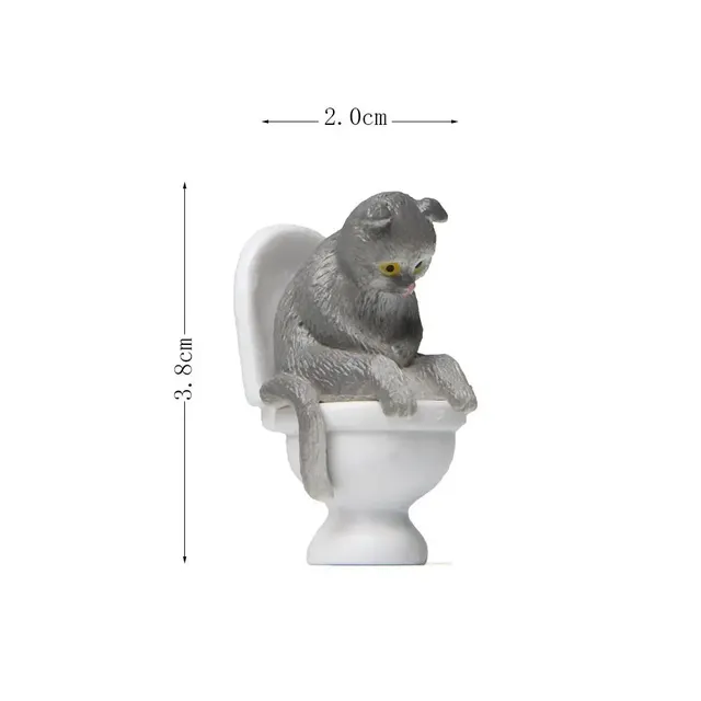 Modèle de siège de toilette de chat de dessin animé – vue 6