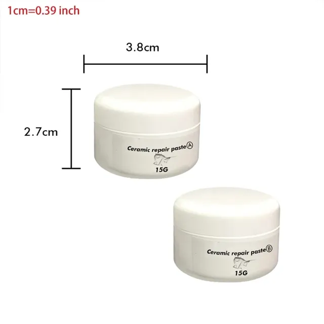 Pâte réparation céramique bicomposant 15g 25g adhésive… – vue 4