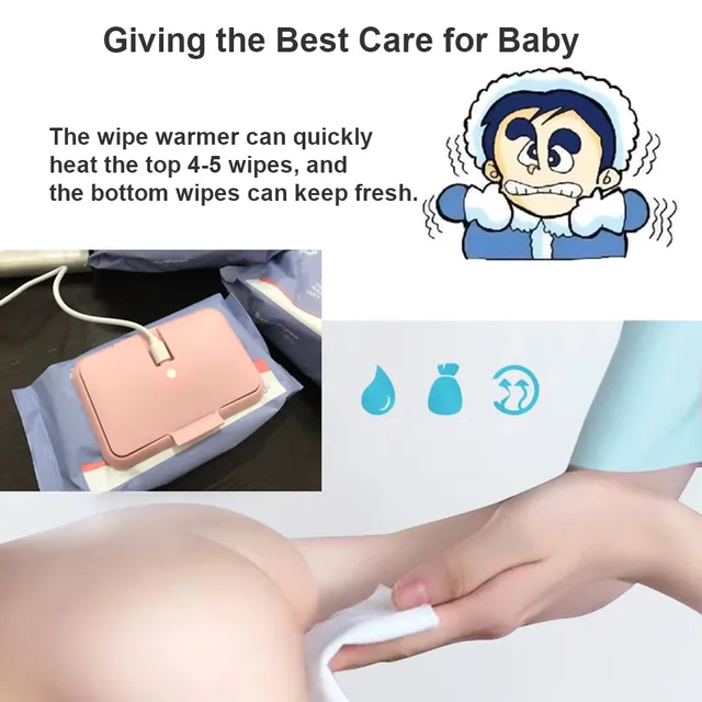 Chauffe lingettes portable bébé 5V câble inclus fixation… – vue 5