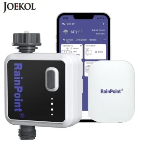 RainPoint-Minuterie d&rsquo;Eau de Jardin Intelligente, 1 Sortie, WiFi, Sans Fil, Programmable, Tuyau, Contrôleur d&rsquo;Irrigation