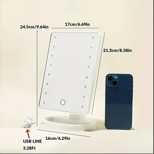 Miroir de maquillage à 16 LED – vue 5